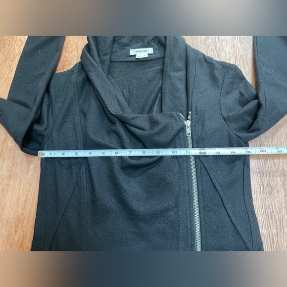 Helmut Lang womens wool sweater jacket cowl neck size petite zip up moto‎ - Picture 7 of 9